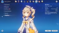 Barbara's profile page (Image via Genshin Impact)